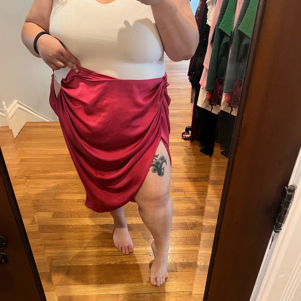 Hot pink skirt